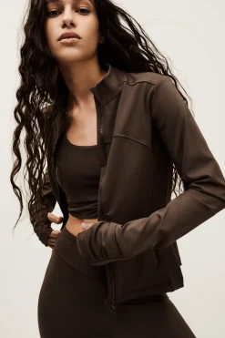 Ba&Sh GLADYS chaleco de cuello alto MARRON Outlet