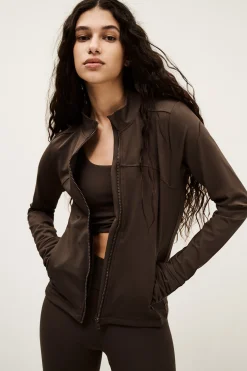 Ba&Sh GLADYS chaleco de cuello alto MARRON Outlet