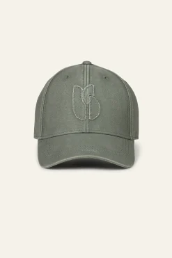 Ba&Sh HALYCE gorra de algodón VERDE Outlet