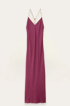 Ba&Sh HANY vestido espalda descubierta viscosa PÚRPURA Hot