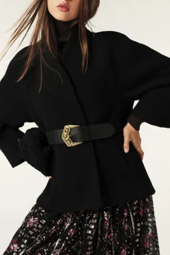 Ba&Sh HINI capa con mangas acampanadas NEGRO Outlet