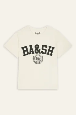 Ba&Sh IONI camiseta de espíritu universitario ECRU New