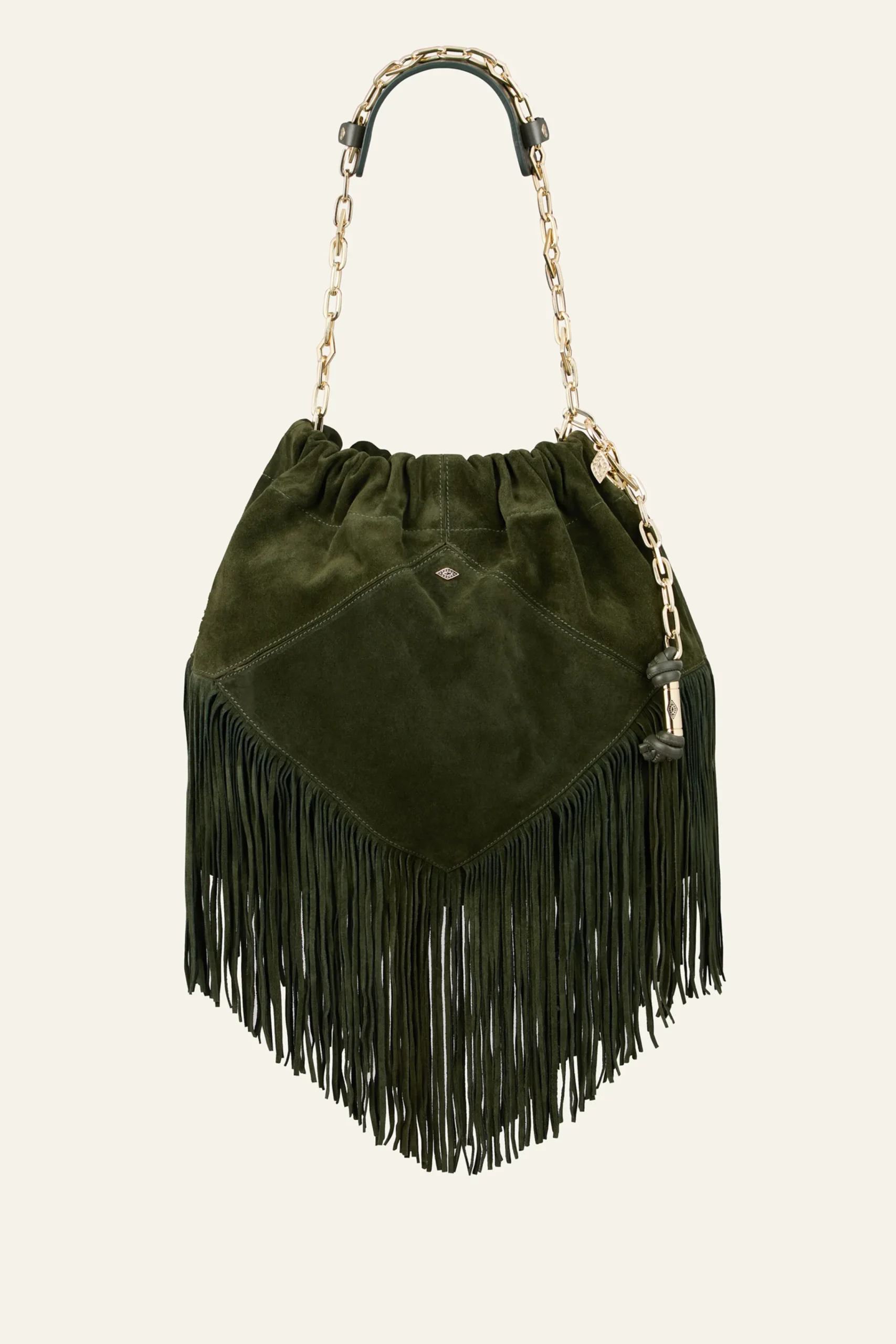 Ba&Sh JUNE bolso de ante con flecos VERDE Online