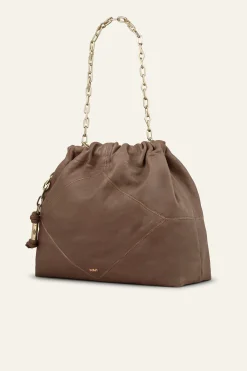 Ba&Sh JUNE bolso de cuero GRIS