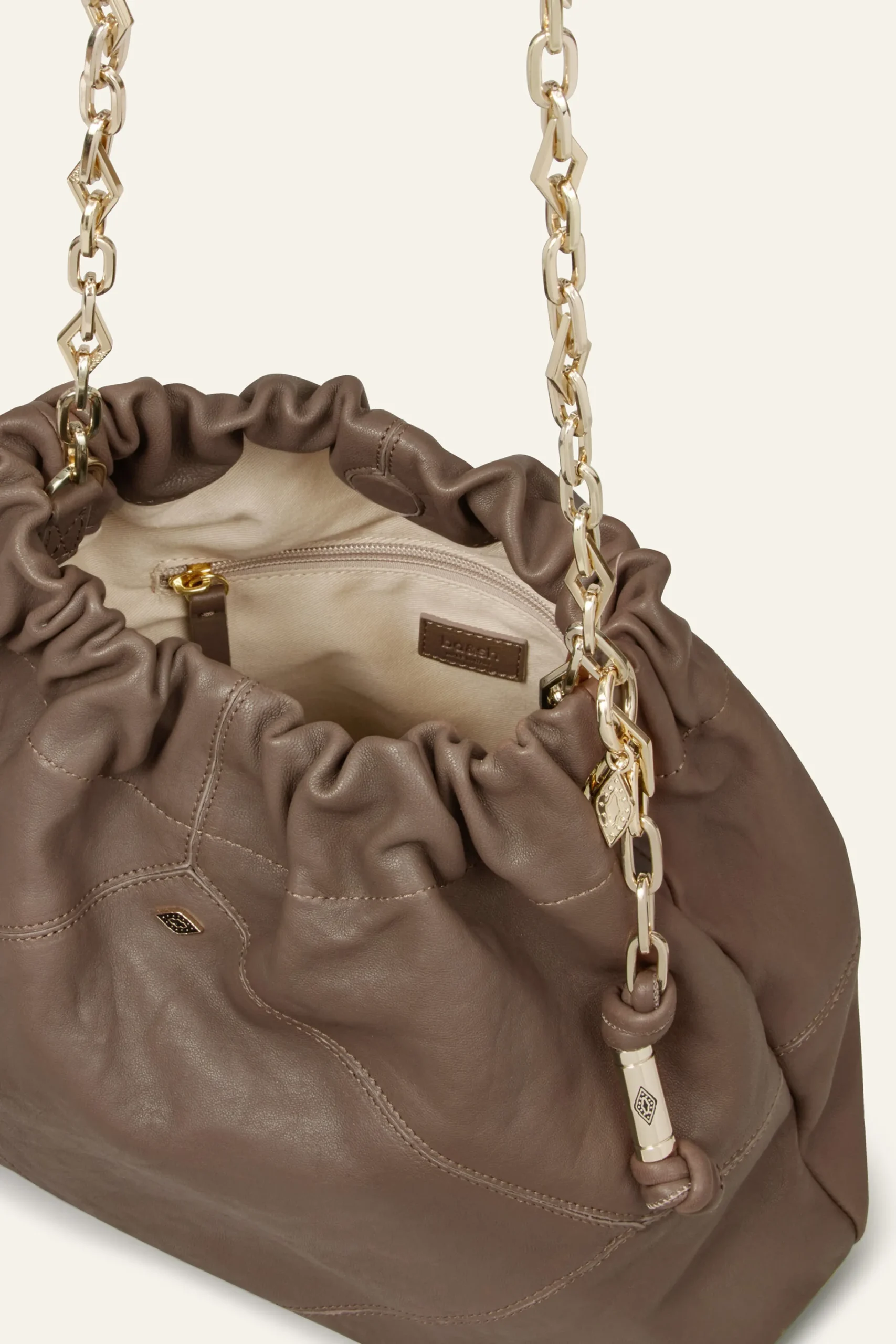 Ba&Sh JUNE bolso de cuero GRIS
