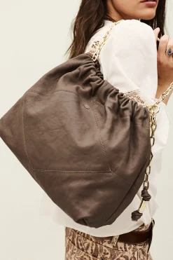 Ba&Sh JUNE bolso de cuero GRIS