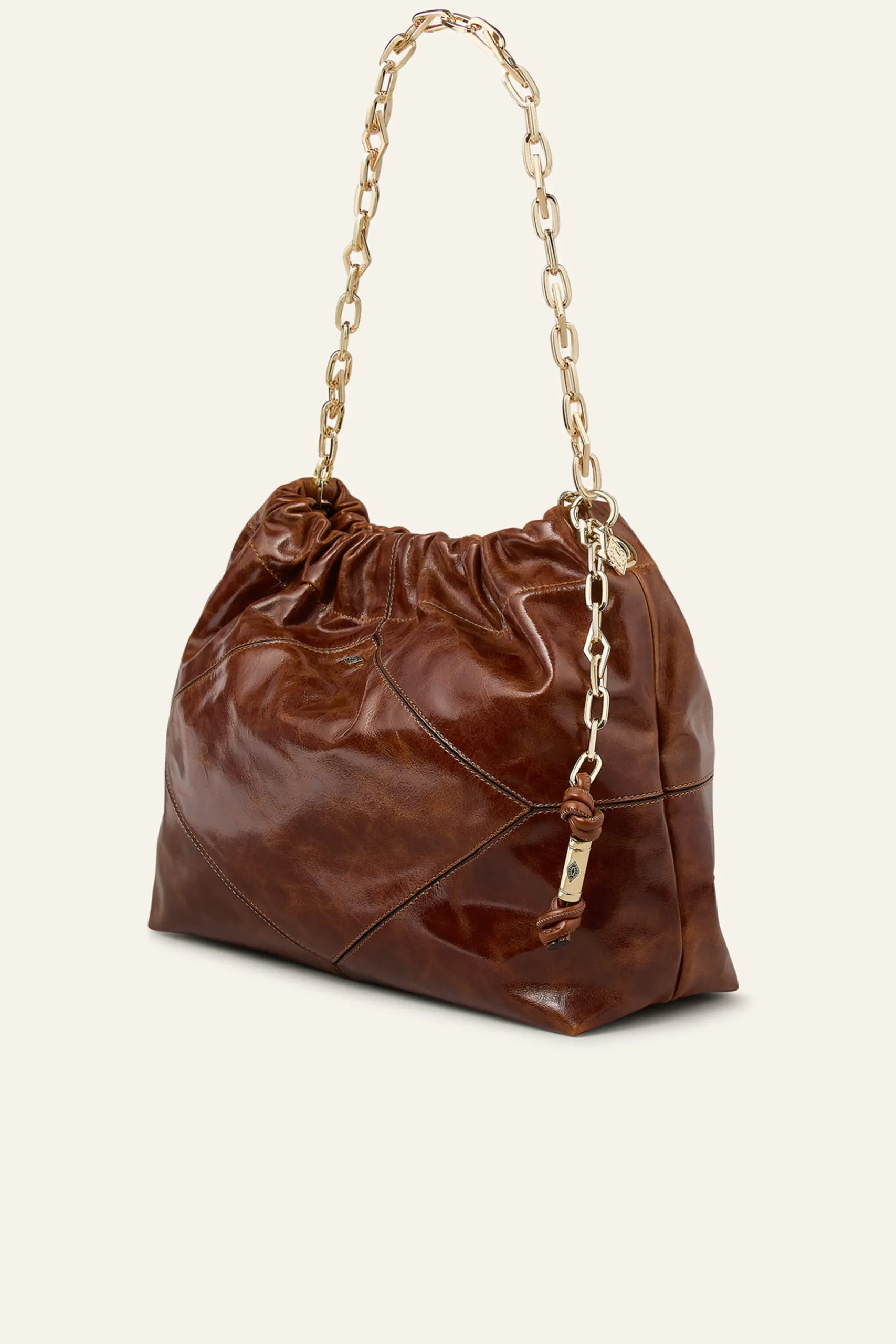 Ba&Sh JUNE bolso de mano de cuero MARRON Discount