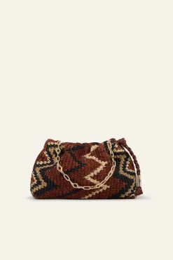 Ba&Sh JUNE bolso de mano de rafia tribal NEGRO Sale