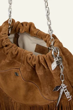 Ba&Sh JUNE bolso mini de ante MARRON New