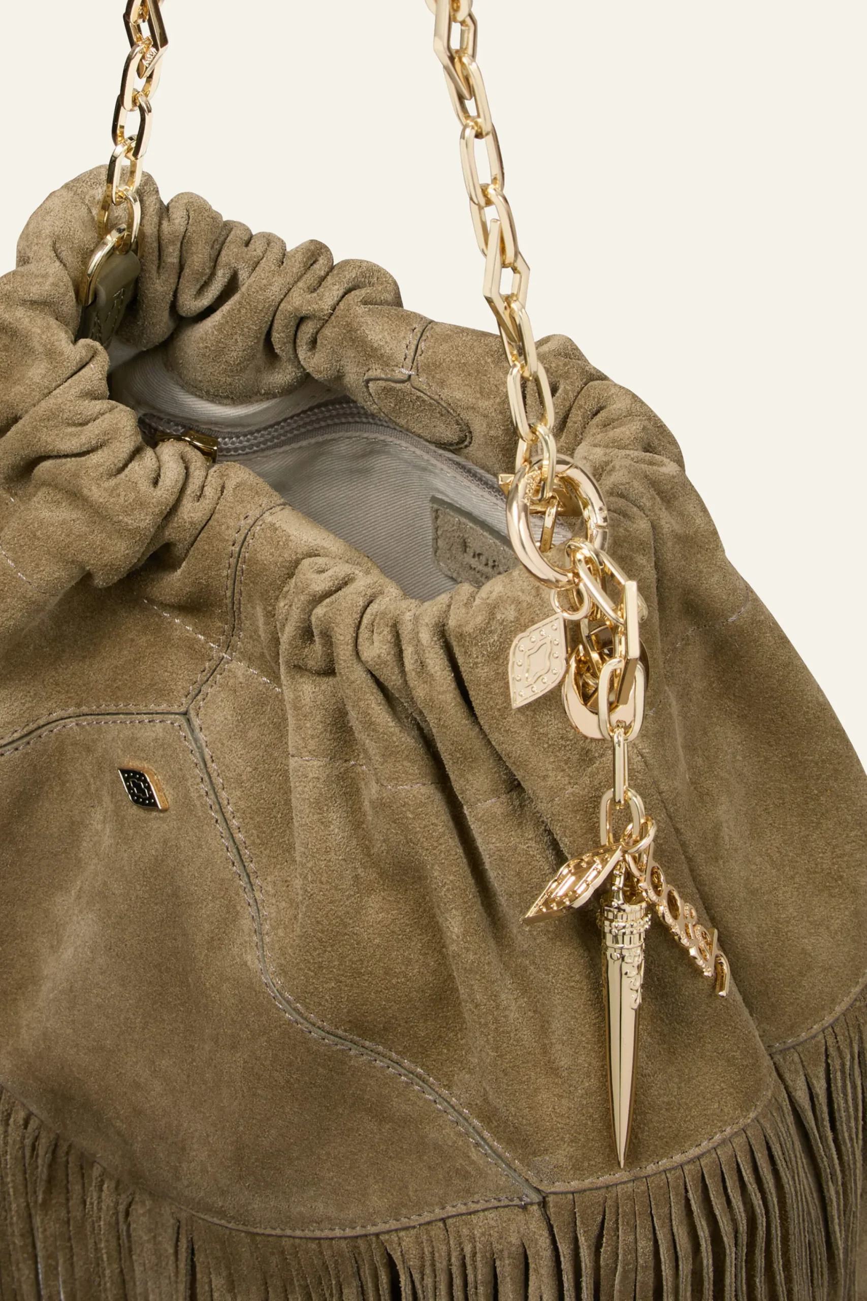 Ba&Sh JUNE bolso mini de ante VERDE Discount
