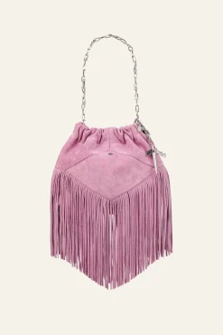 Ba&Sh JUNE bolso mini de ante PINK New