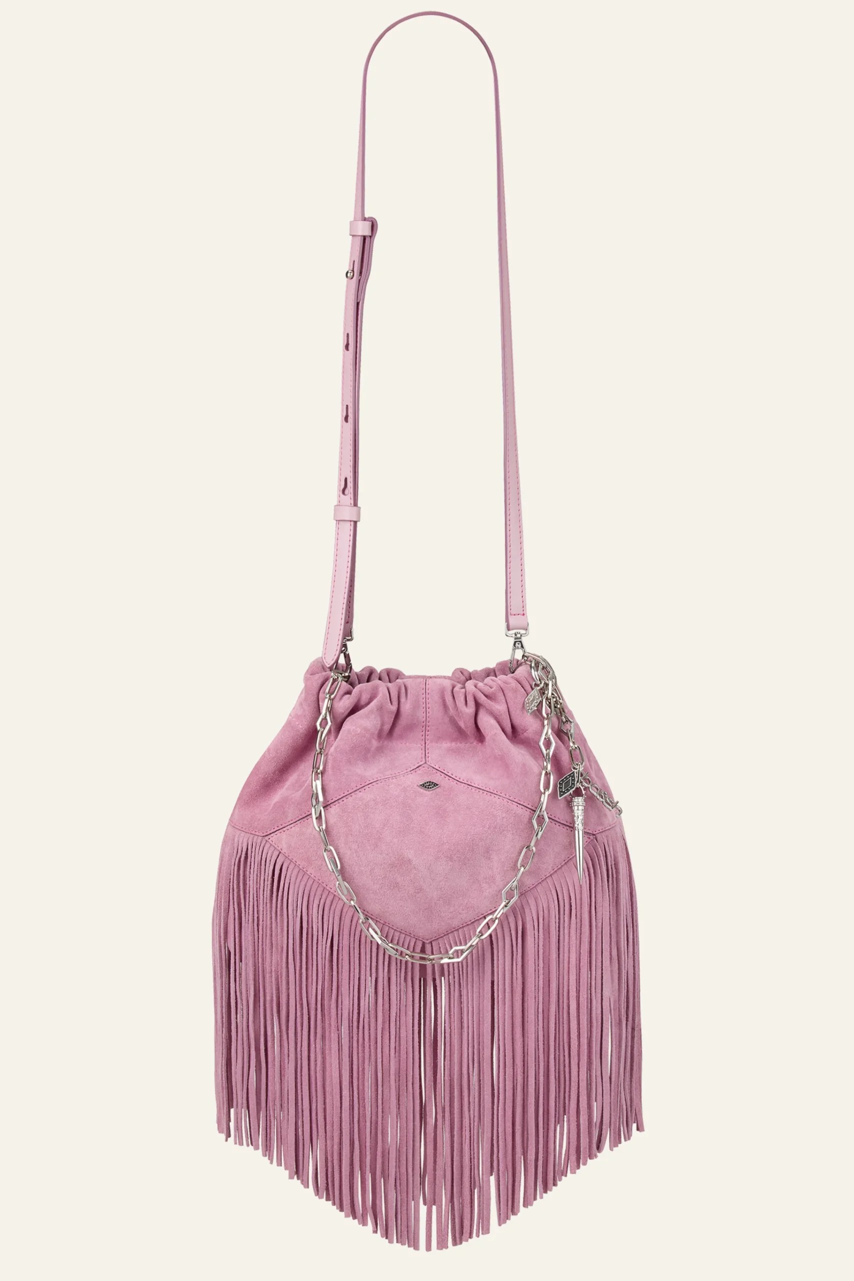 Ba&Sh JUNE bolso mini de ante PINK New