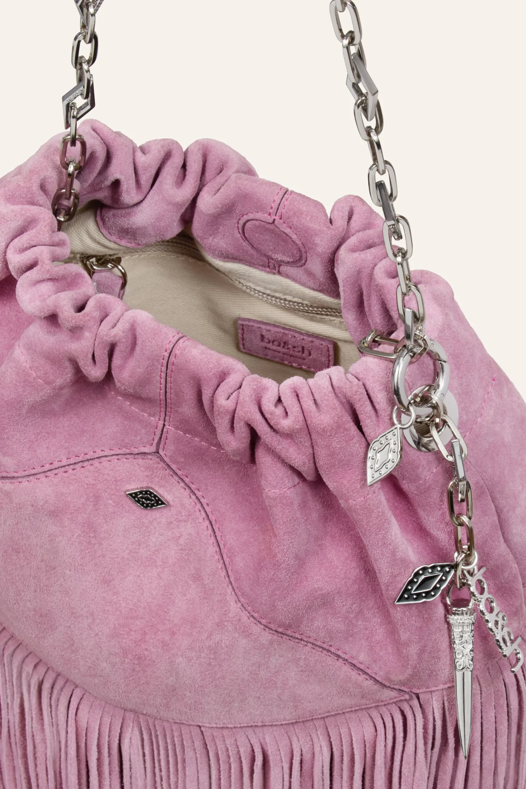 Ba&Sh JUNE bolso mini de ante PINK New