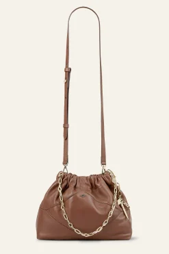 Ba&Sh JUNE bolso mini de cuero MARRON