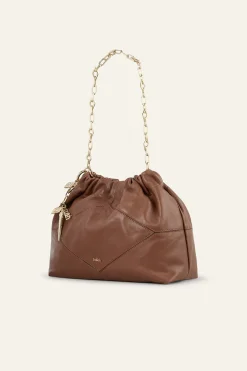 Ba&Sh JUNE bolso mini de cuero MARRON