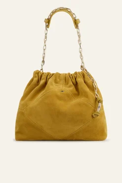 Ba&Sh JUNE bolso tote de ante ROJO New