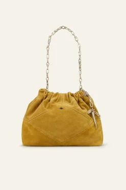 Ba&Sh JUNE bolso tote mini de ante ROJO Discount