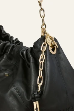 Ba&Sh JUNIO bolso de mano de cuero NEGRO Best