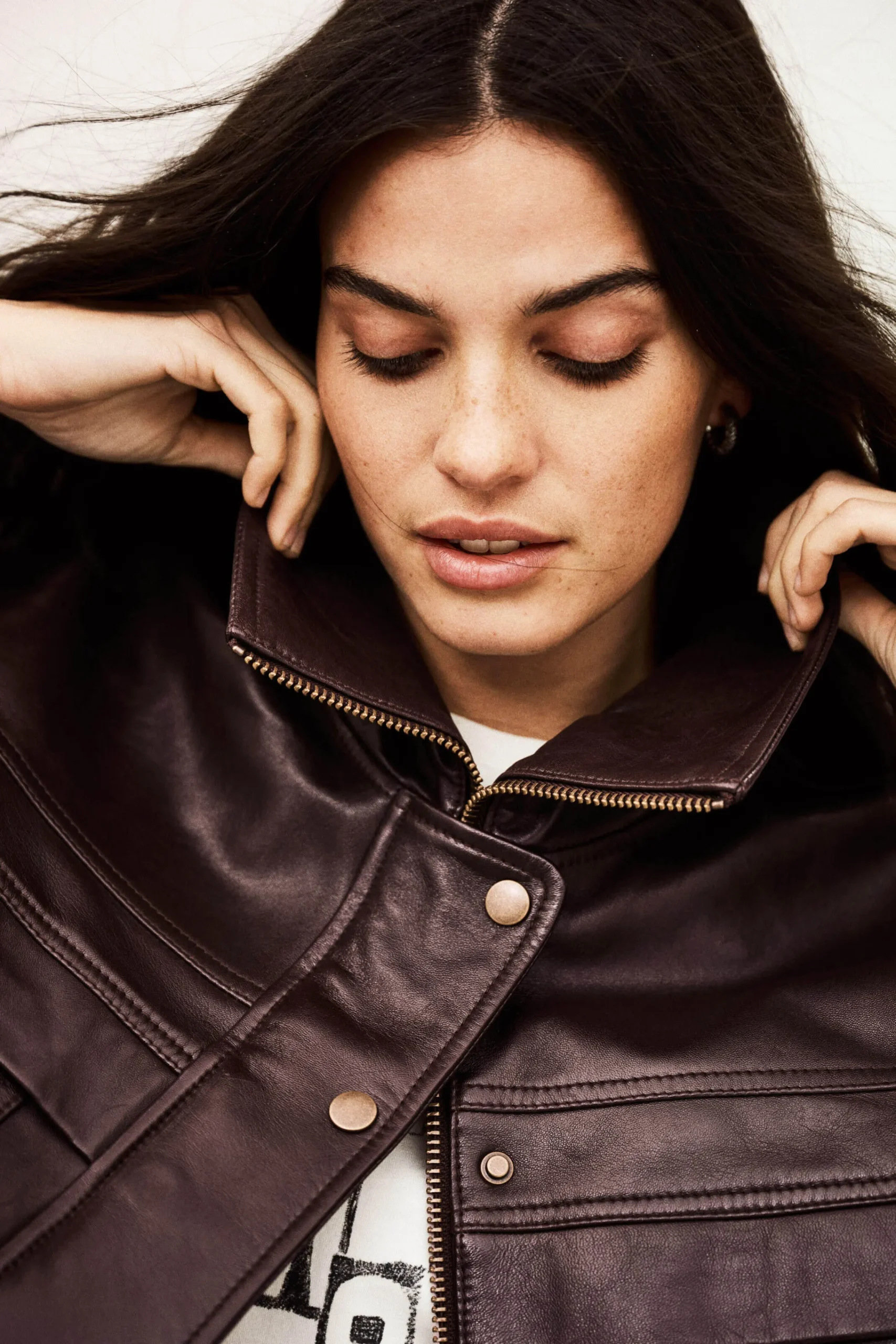 Ba&Sh KASSIA chaqueta de cuero oversize ROJO Online