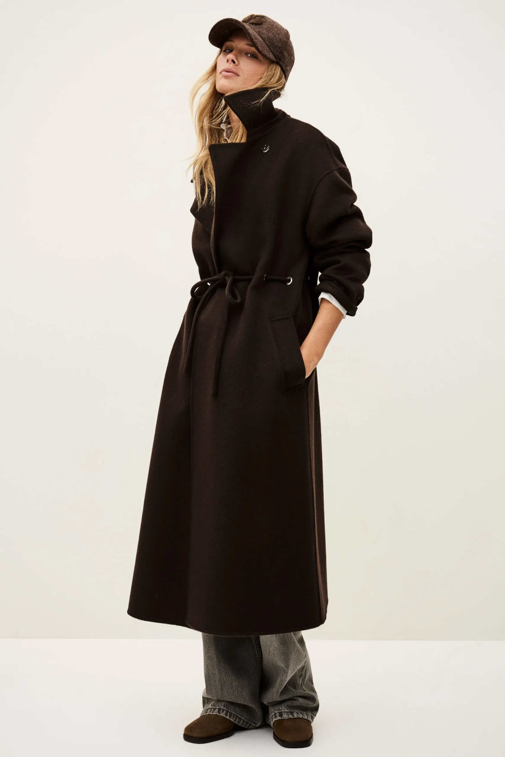 Ba&Sh KATE midi coat MARRON