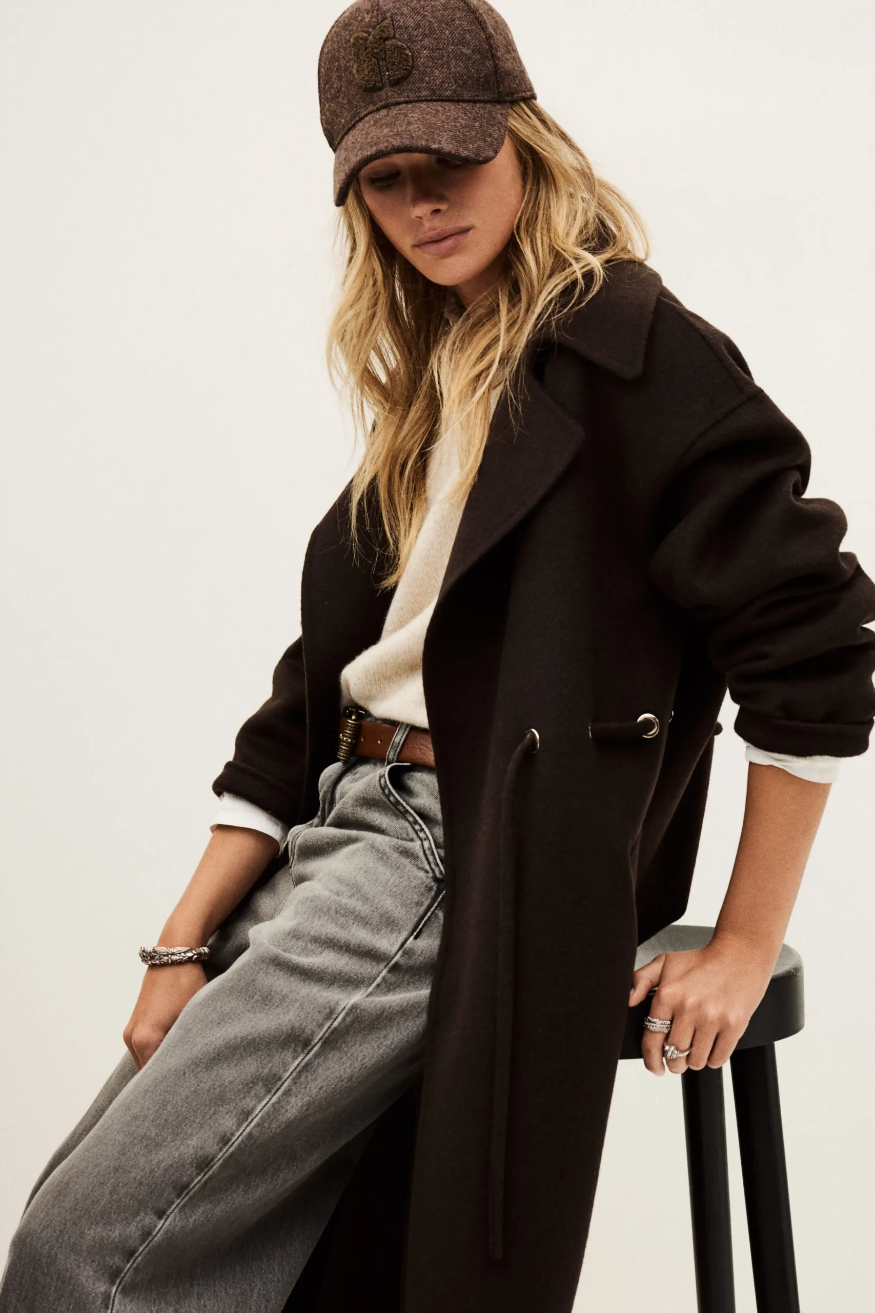 Ba&Sh KATE midi coat MARRON