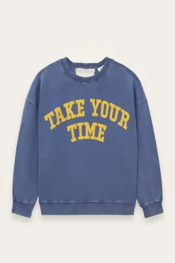 Ba&Sh KEYRA sudadera de algodón oversize AZUL Discount