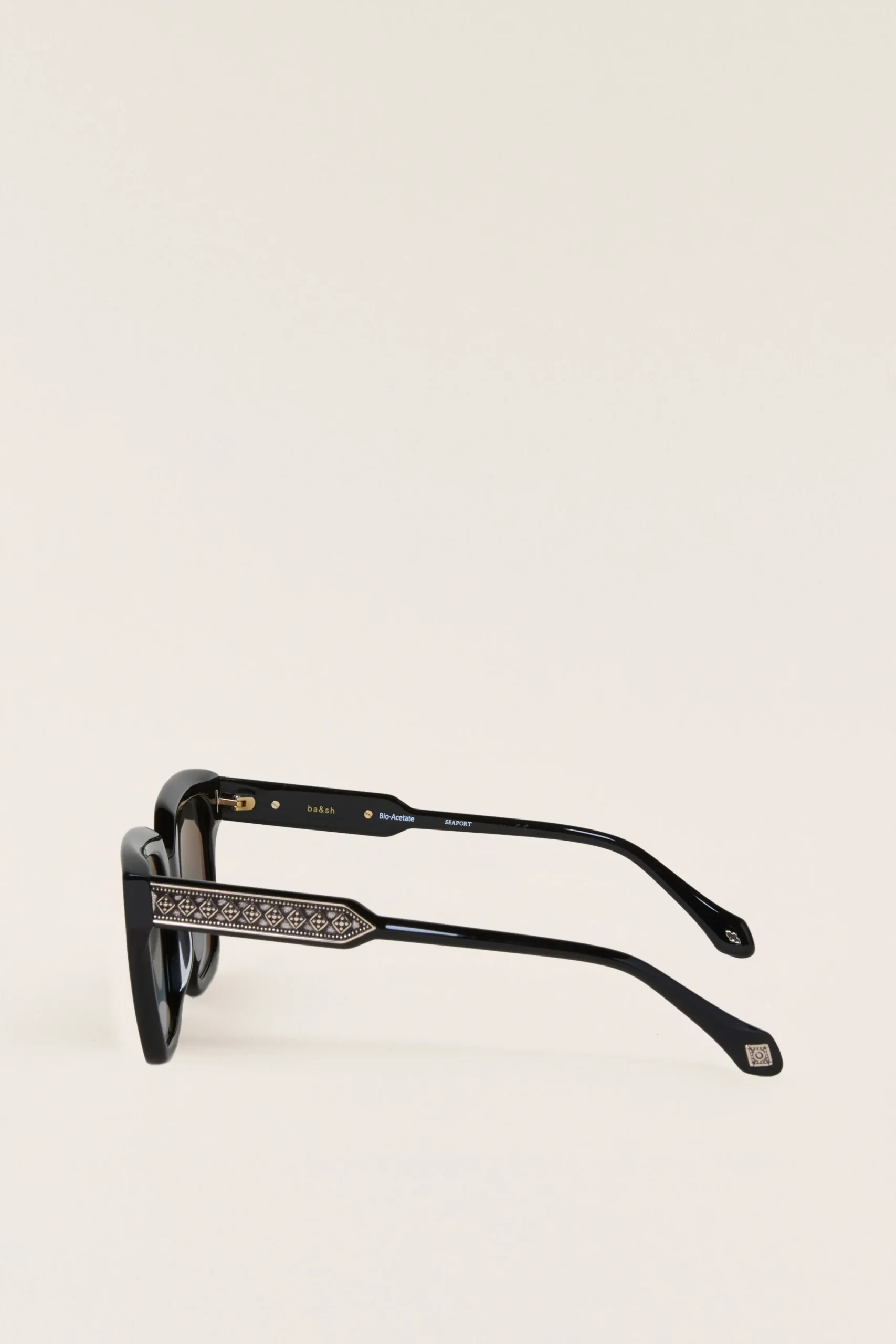 Ba&Sh LAIA gafas de sol rectangulares NEGRO Best