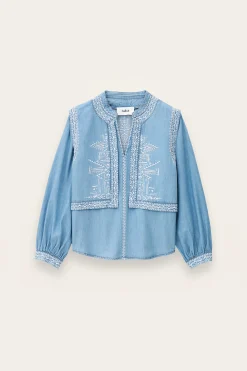 Ba&Sh LAURA camisa vaquera AZUL Hot