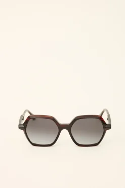 Ba&Sh LIZBET gafas de sol hexagonales ROJO
