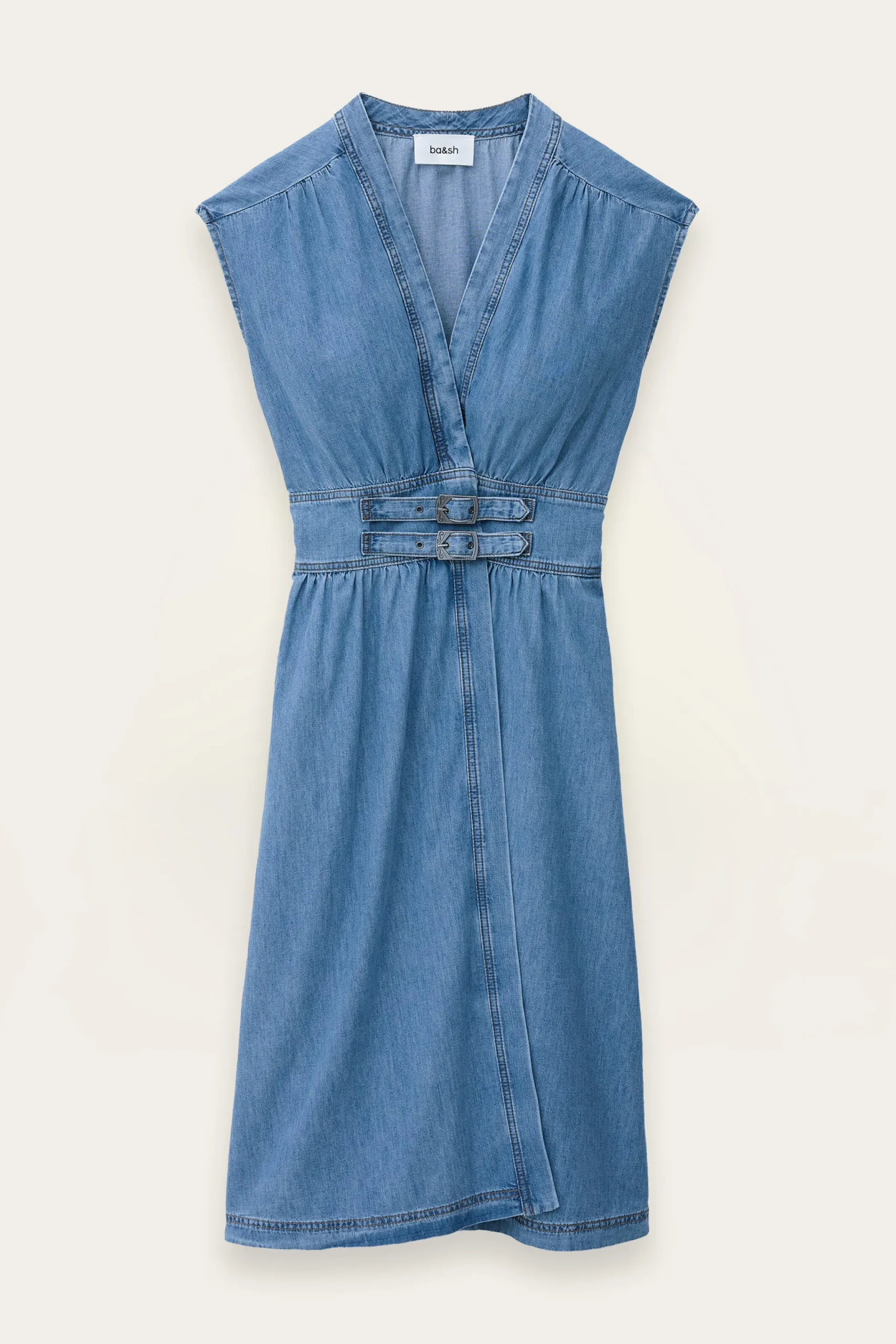 Ba&Sh LOVE vestido midi AZUL Sale