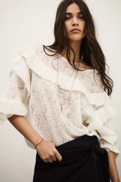 Ba&Sh LUCAS suéter de encaje oversize ECRU Outlet