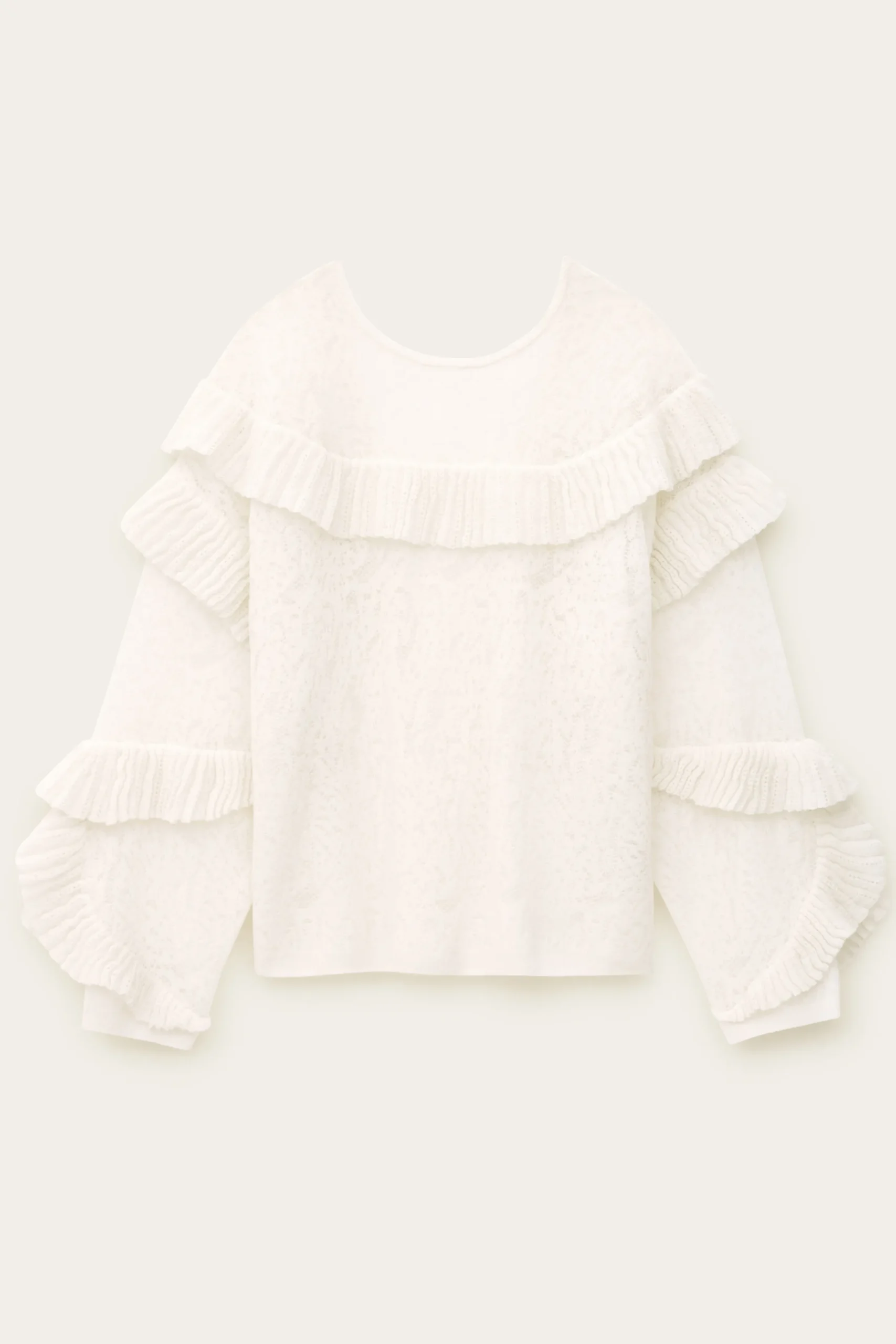 Ba&Sh LUCAS suéter de encaje oversize ECRU Outlet