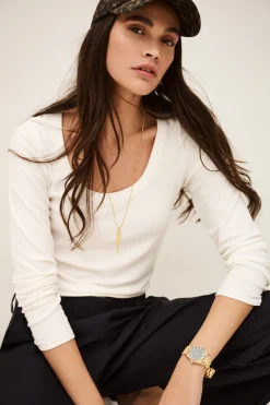 Ba&Sh LUISA T-SHIRT ECRU Clearance
