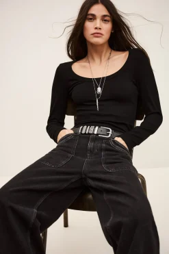 Ba&Sh LUISA T-SHIRT NEGRO