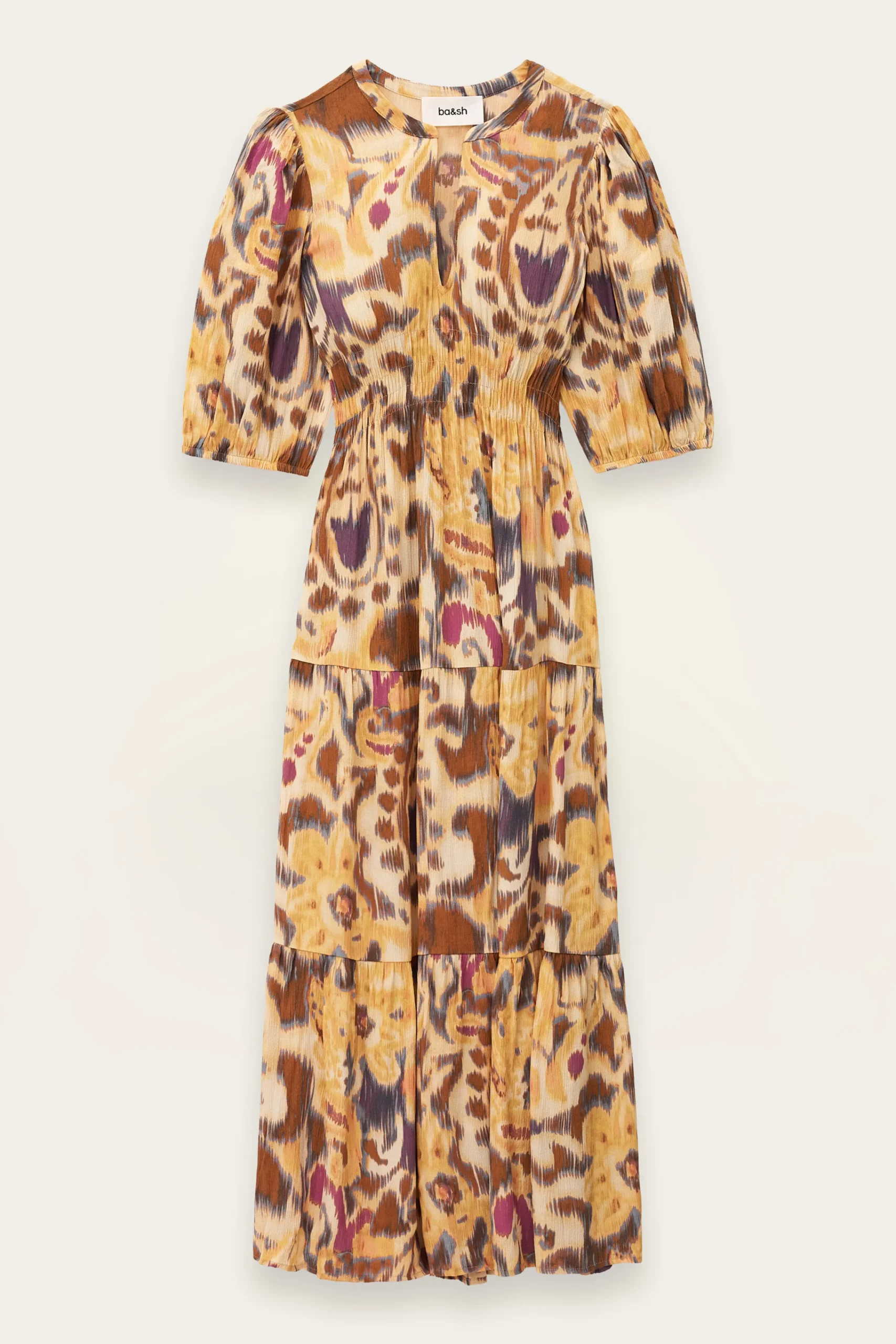 Ba&Sh MADELIA vestido midi estampado AMARILLO Discount