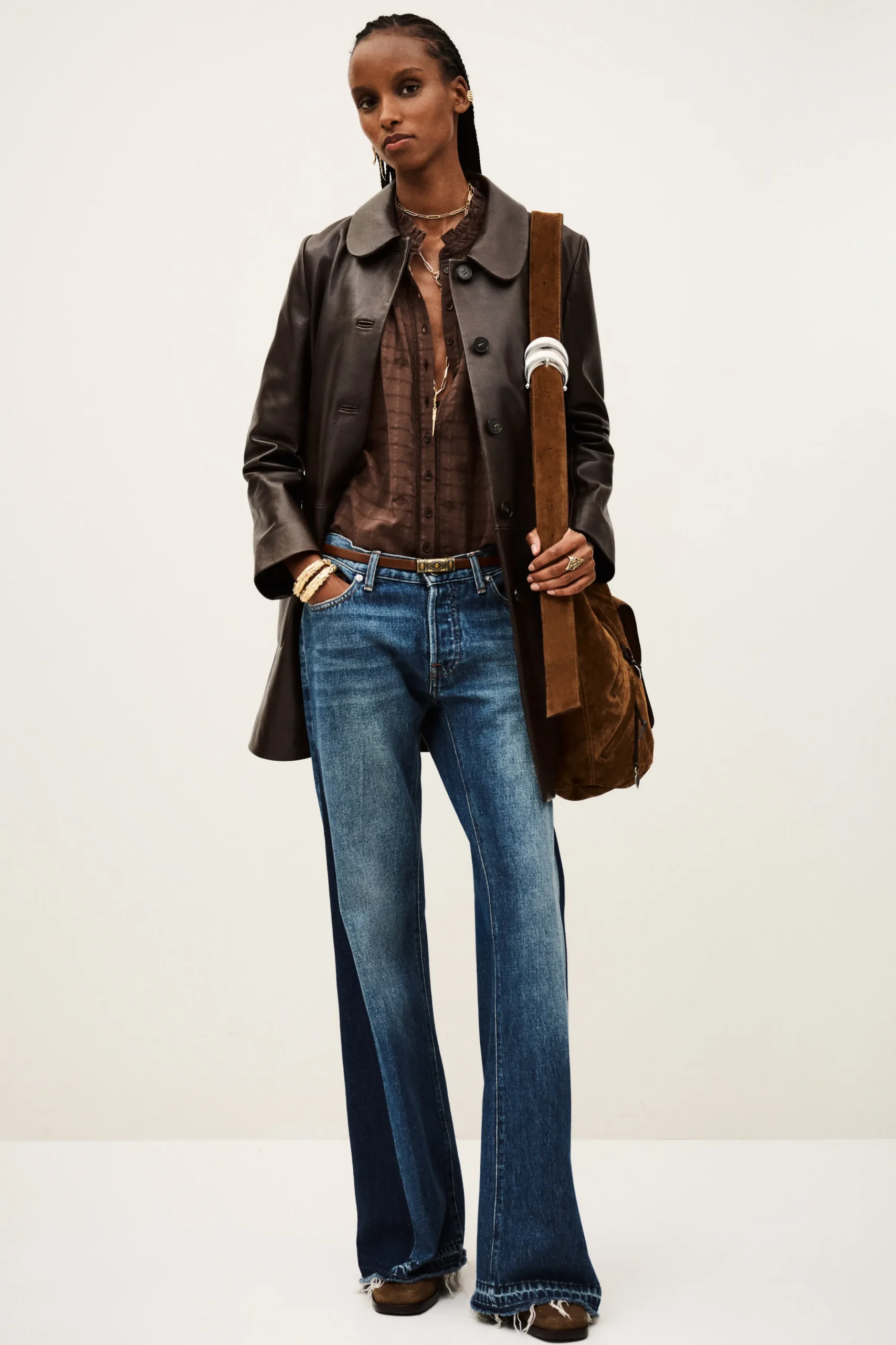 Ba&Sh MADIE /4-length coat MARRON