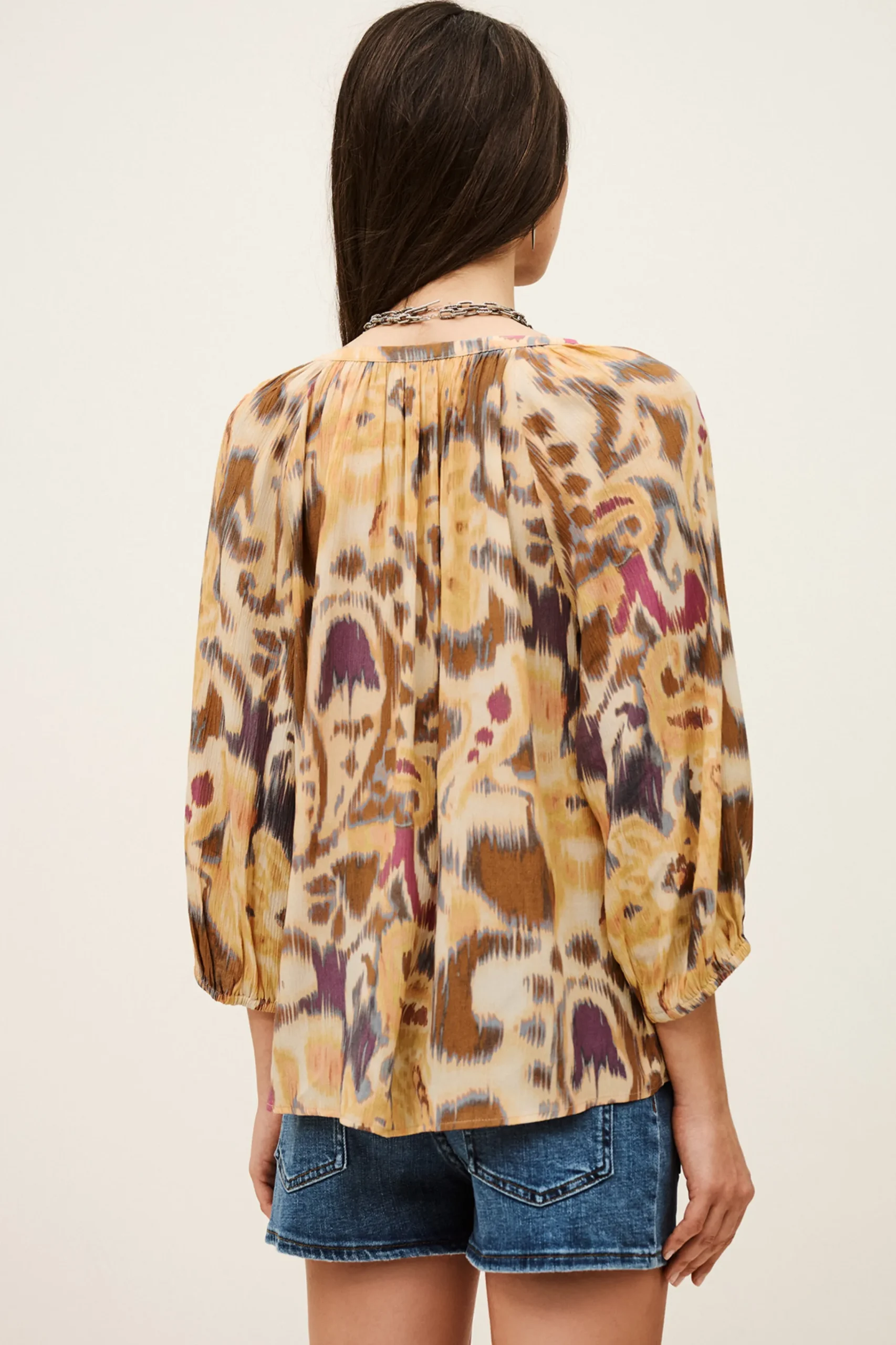 Ba&Sh MAELLE camisa estampada AMARILLO
