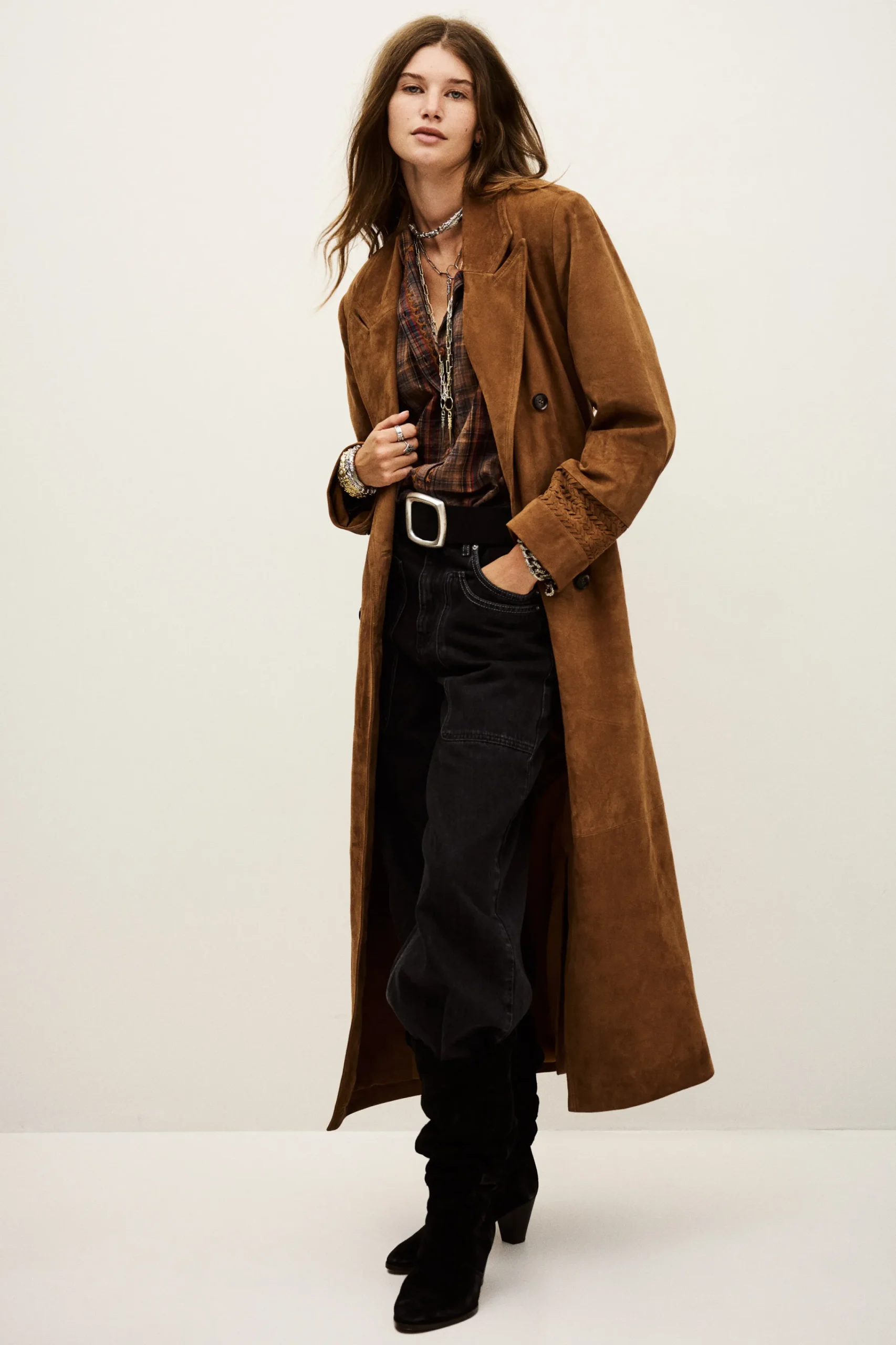 Ba&Sh MAINA trench-style coat MARRON Discount