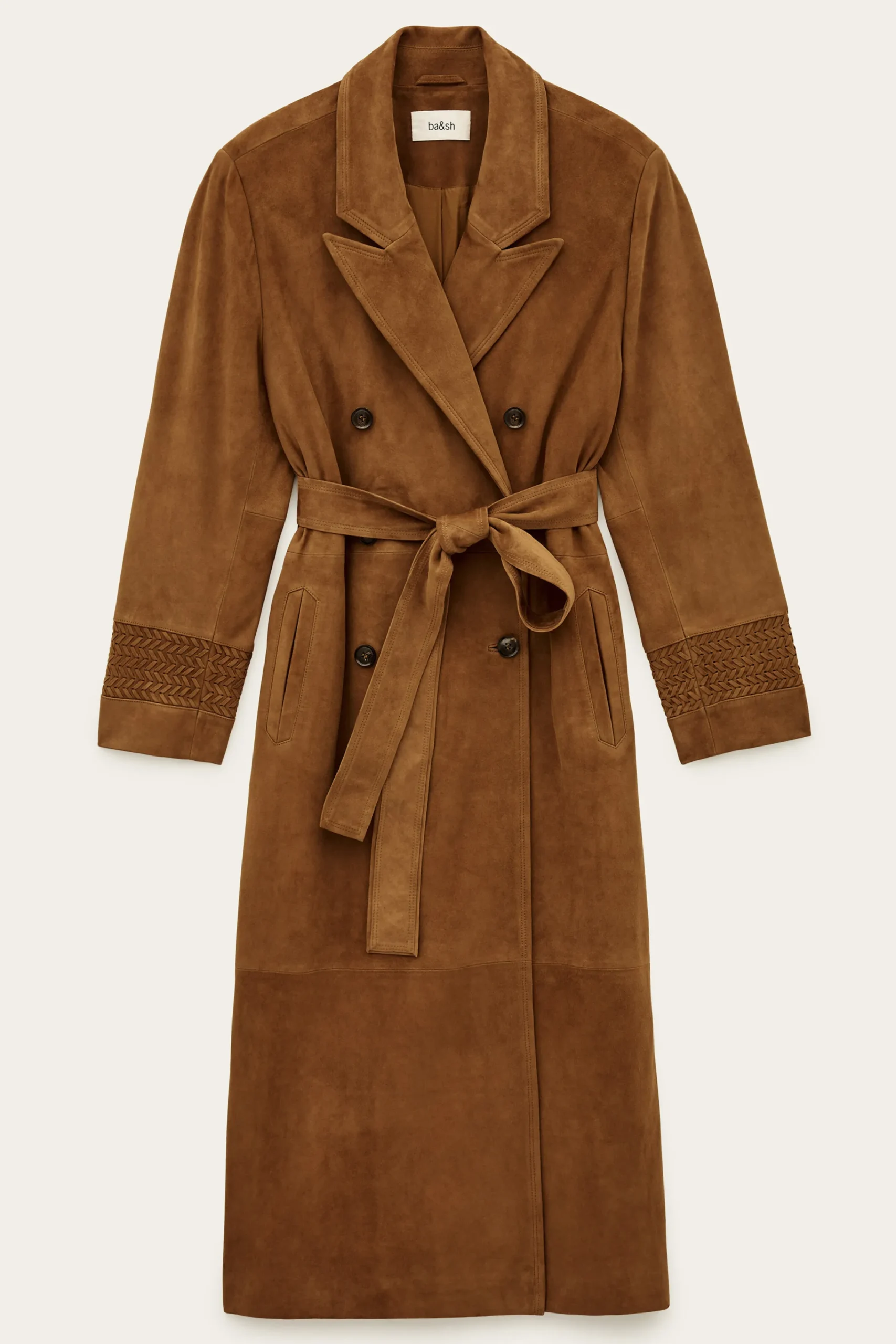 Ba&Sh MAINA trench-style coat MARRON Discount