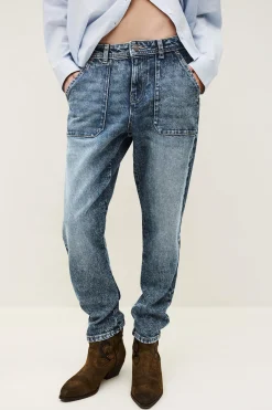 Ba&Sh MALLY vaqueros rectos premium AZUL Discount