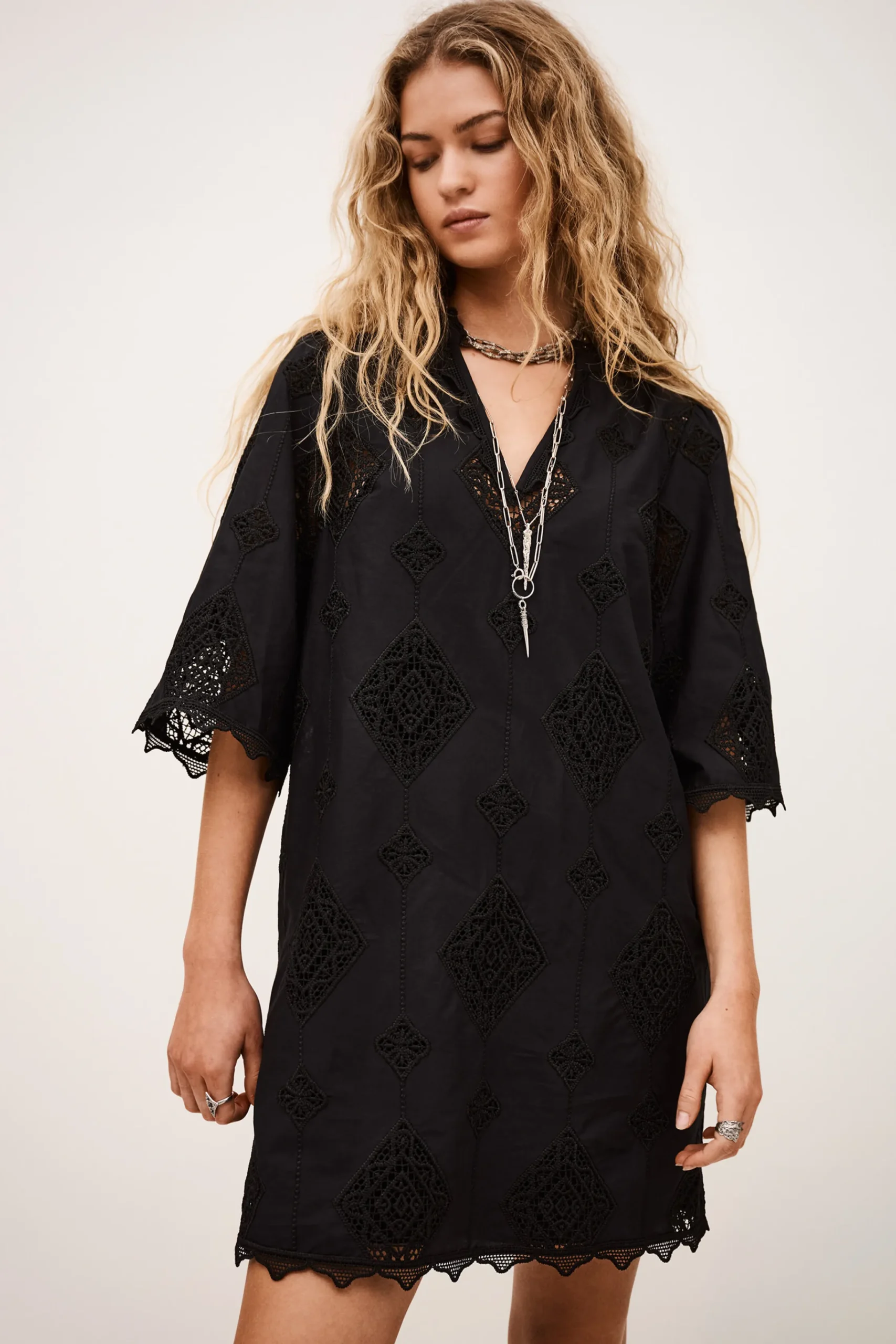 Ba&Sh MALO vestido corto NEGRO Clearance
