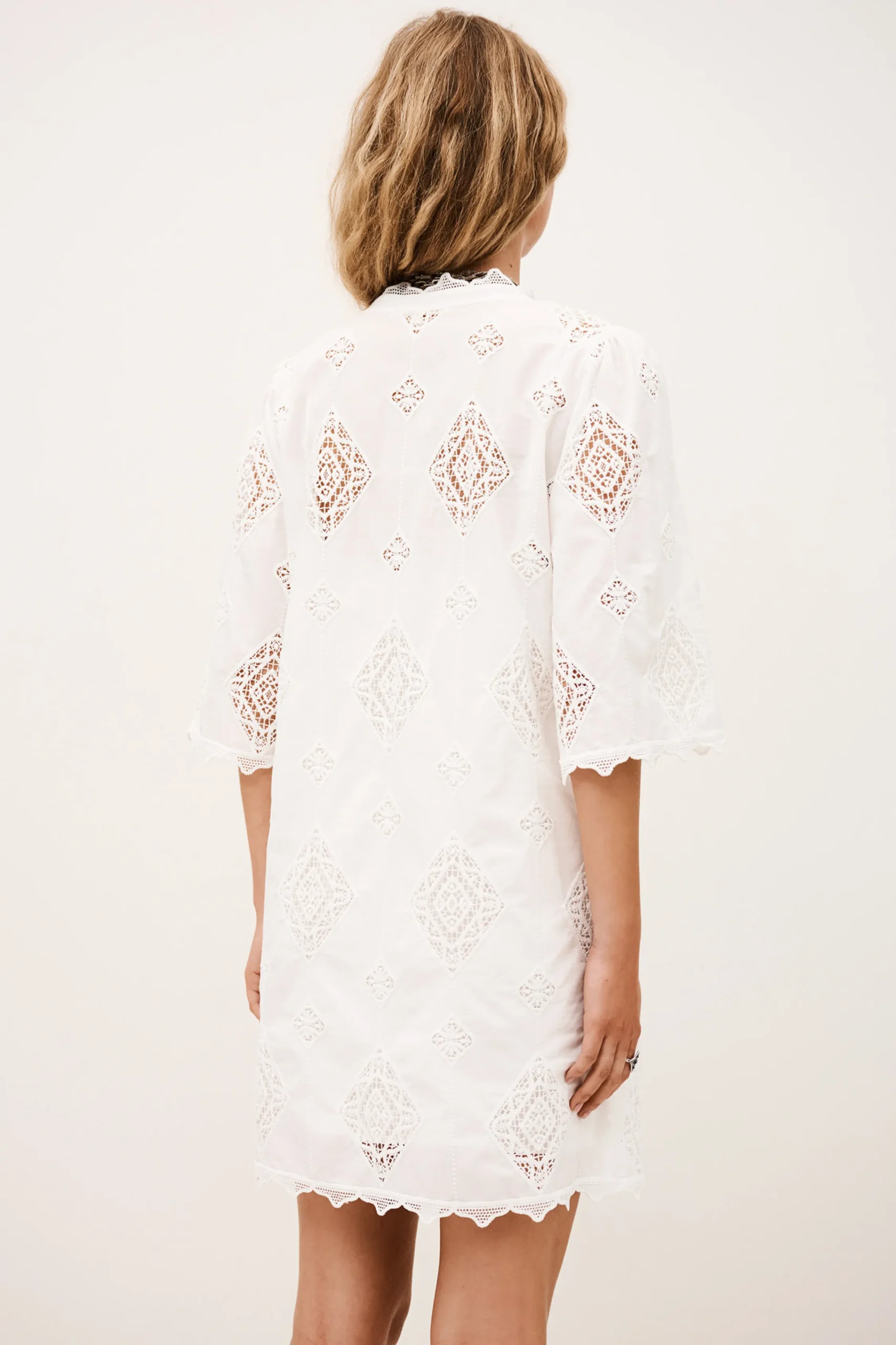 Ba&Sh MALO vestido corto ECRU