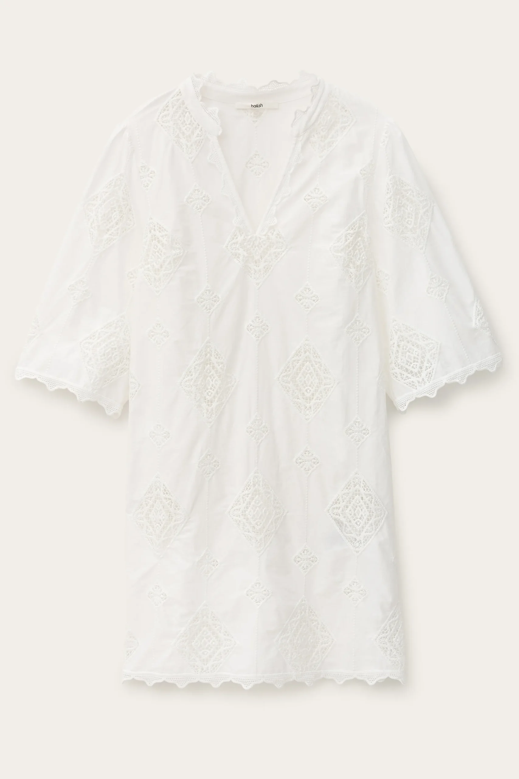 Ba&Sh MALO vestido corto ECRU