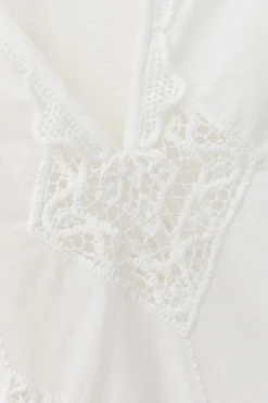 Ba&Sh MALO vestido corto ECRU