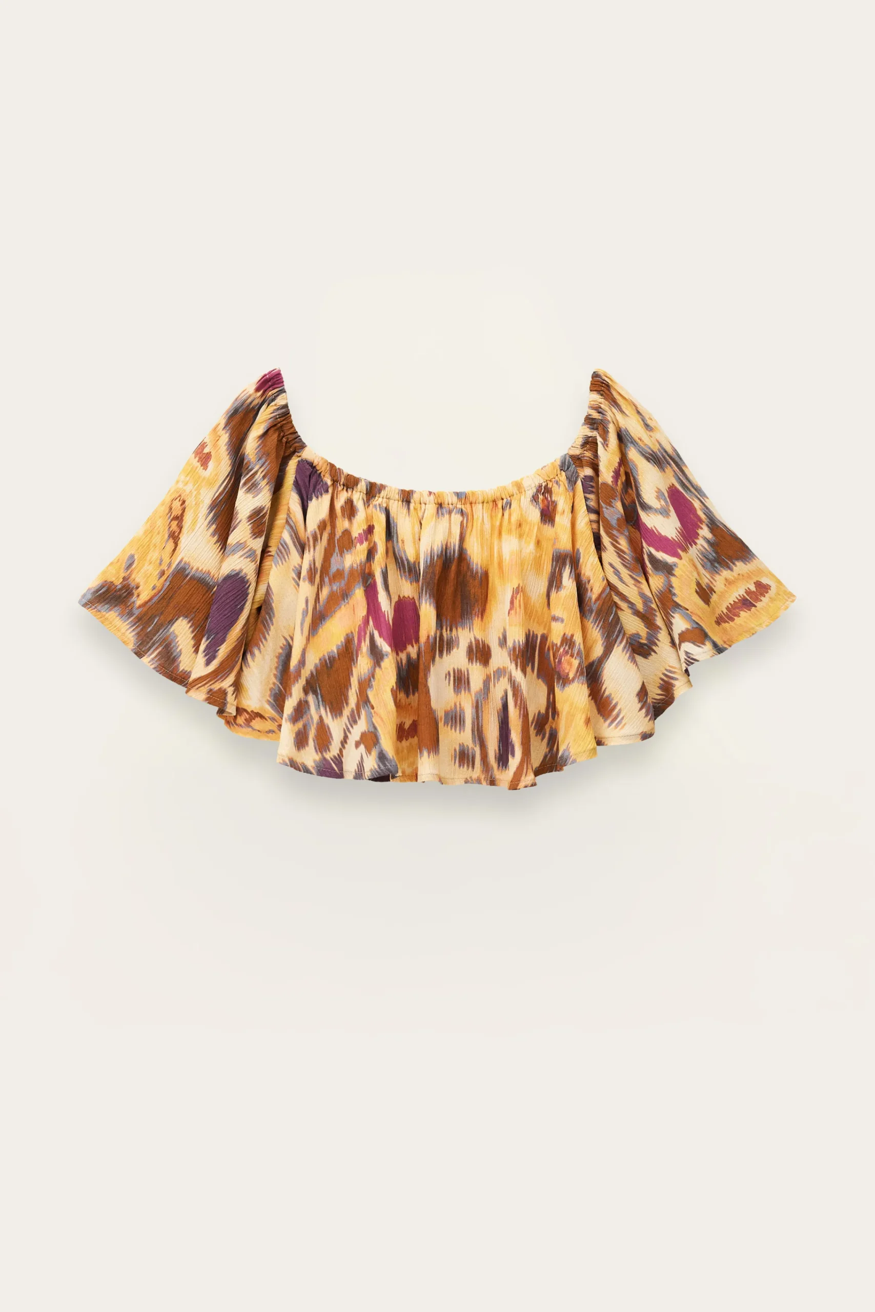 Ba&Sh MANTHEA top bustier con volantes AMARILLO Hot