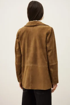 Ba&Sh MARIO chaqueta larga de terciopelo MARRON New