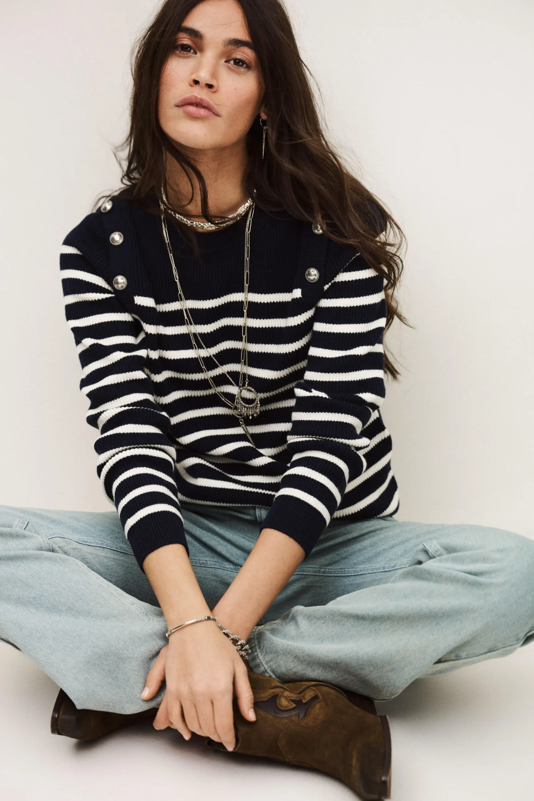Ba&Sh MATIO JUMPER AZUL Discount