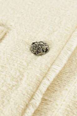 Ba&Sh MERA chaqueta con bordes deshilachados ECRU Outlet