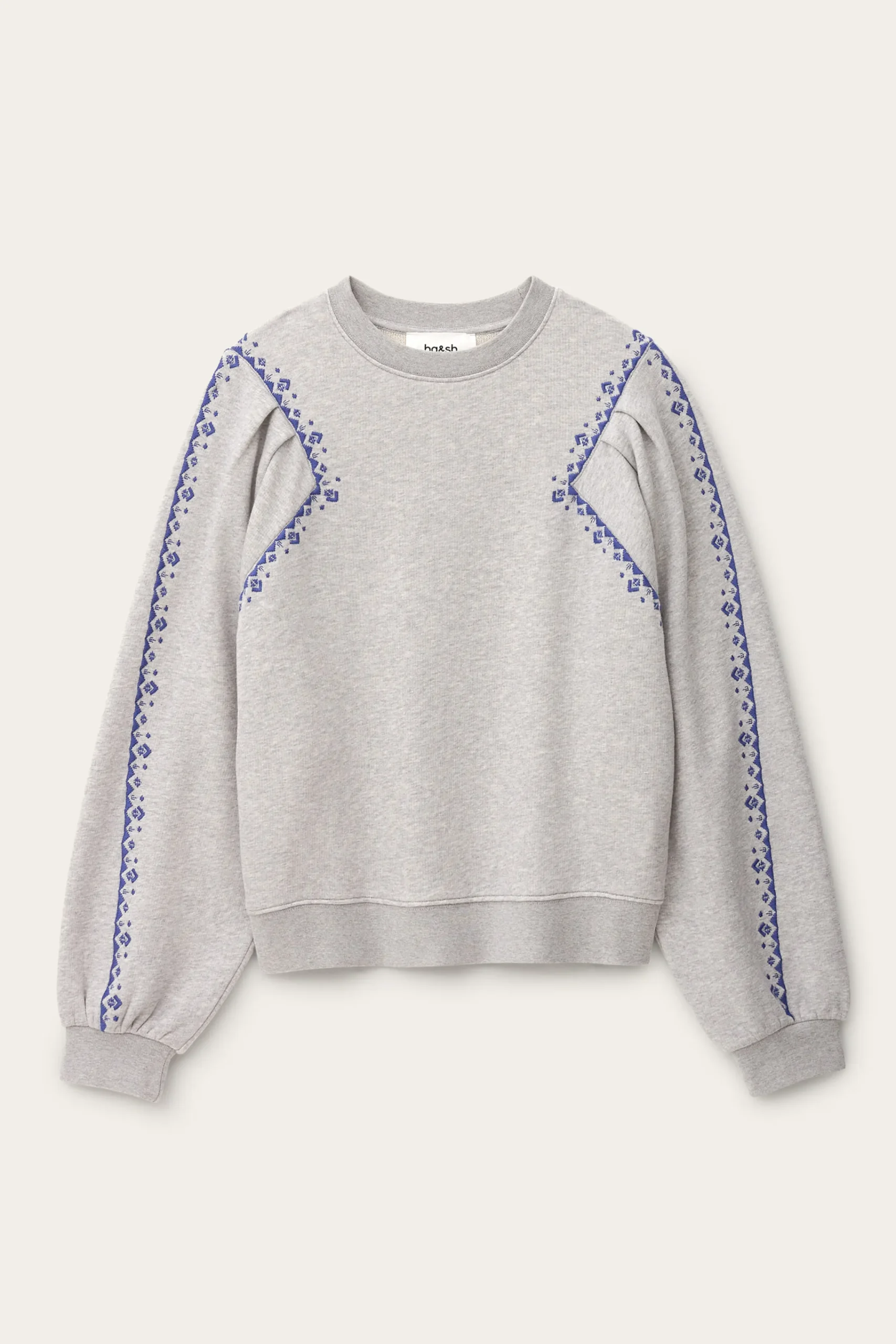 Ba&Sh MESTA sudadera bordada GRIS New