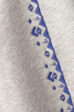 Ba&Sh MESTA sudadera bordada GRIS New